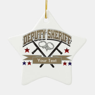 Personligersättaresheriff Julgransprydnad Keramik