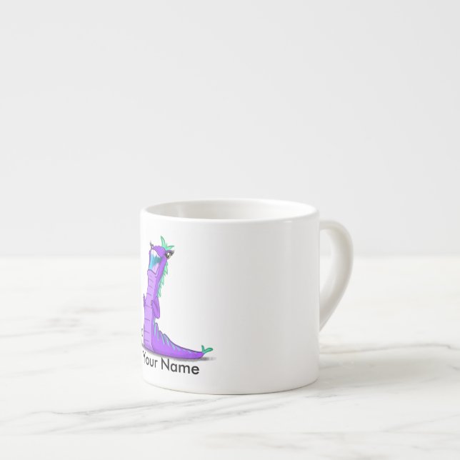 Personligespressomugg med "L" monster Espressomugg (Framsida höger)