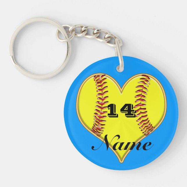 PersonligFastpitch softball Keychains (Framsidan)