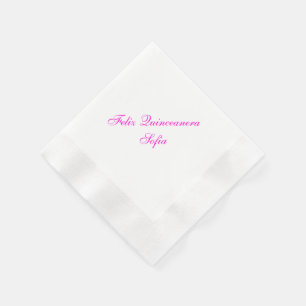 PersonligFeliz Quinceanera pappra servetter