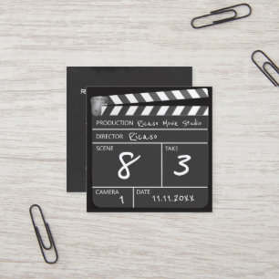 Personligfilm Clapperboard Fyrkantigt Visitkort