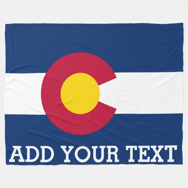 Personligflagga av Colorado Fleecefilt (Framsidan (Horisontell))