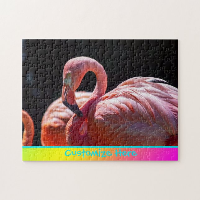 PersonligFlamingopussel Pussel (Horisontell)