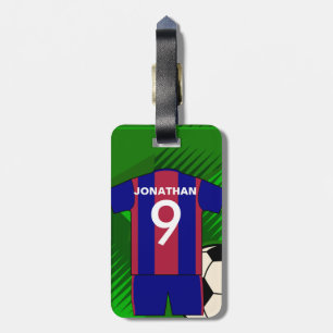 Personligfotbollfotboll Jersey Bagagebricka
