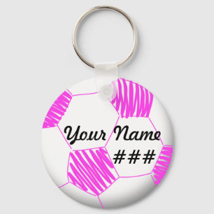 PersonligfotbollKeychain rosor Nyckelring