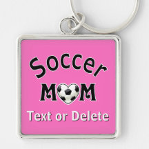 Personligfotbollmamma Keychain dina färger, text