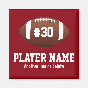 Personligfotbollslagnamn Jersey numrerar Magnet