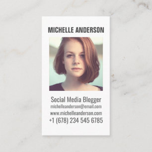 Personligfoto och text visitkort