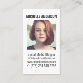 Personligfoto och text visitkort