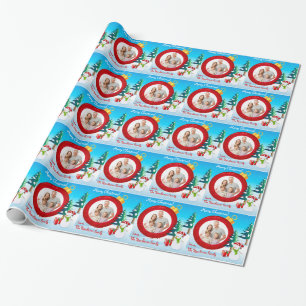 Personligfotojul som slår in papper presentpapper