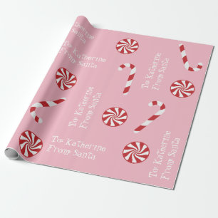 Personliggåva från rosor för Santa julgodis Presentpapper