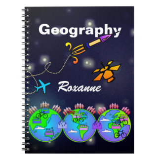 Personliggeografianteckningsbok Anteckningsbok Med Spiral