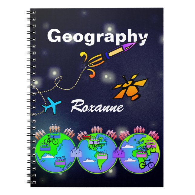 Personliggeografianteckningsbok Anteckningsbok Med Spiral (Framsidan)