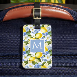 Personliggjord citronbagagelapp bagagebricka