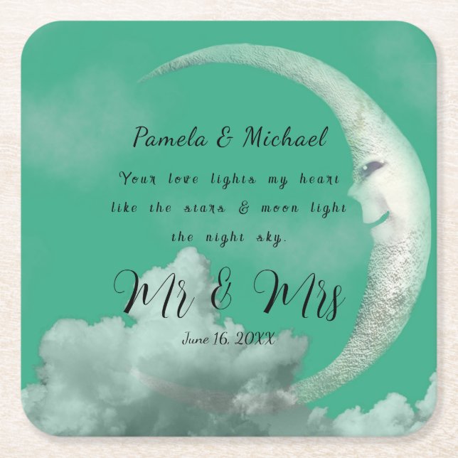 Personliggjord Din Kärlek Tänder MITT Hjärta Underlägg Papper Kvadrat (Framsidan)