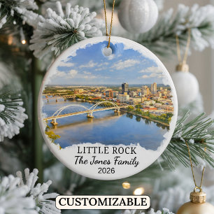 Personliggjord Little Rock-ornament, Anpassad Arka Julgransprydnad Keramik