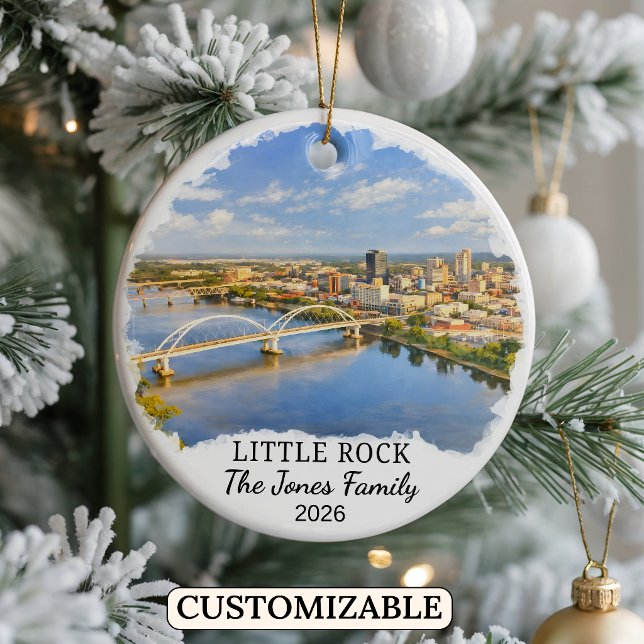 Personliggjord Little Rock-ornament, Anpassad Arka Julgransprydnad Keramik (Skapare uppladdad)