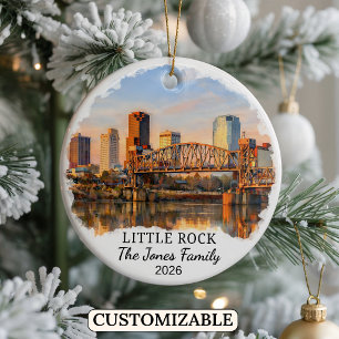 Personliggjord Little Rock-ornament, Anpassad Arka Julgransprydnad Keramik