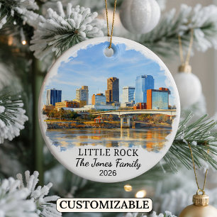 Personliggjord Little Rock-ornament, Anpassad Arka Julgransprydnad Keramik