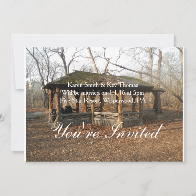 Personliggjord vacker rustik inbjudan (Framsida)