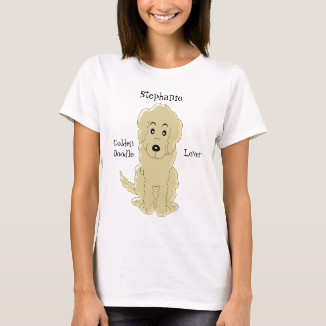 PersonligGoldendoodle hund design Tee (Framsida)