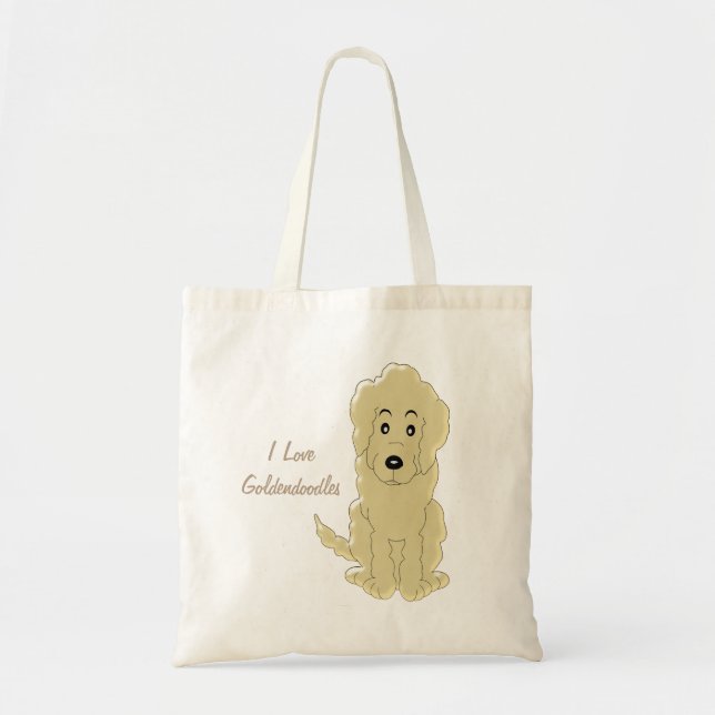 PersonligGoldendoodle hund design Tygkasse (Framsidan)