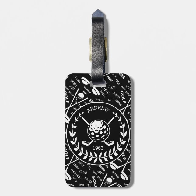 PersonligGolf hänger lös golfaregåvan Bagagebricka (Baksidan Lodrät)