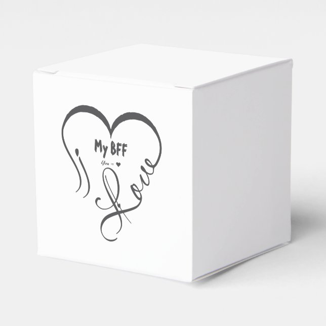 Personliggör Jag älskar min BFF • Du = ♥ Presentaskar (Framsidan Sidan)