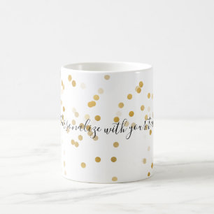 Personligguldkonfettiar Kaffemugg