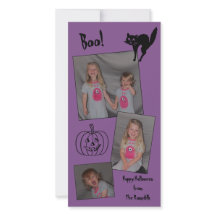 PersonligHalloween kort (katt, pumpa)