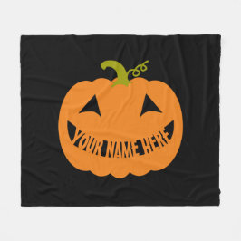 PersonligHalloween pumpa Fleecefilt