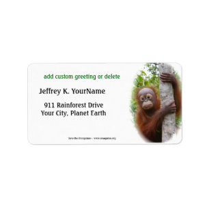Personlighälsningen tar paus för Orangutans Adressetikett