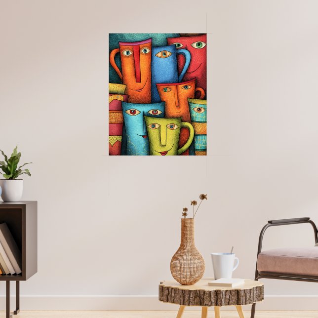 Personlighet Plus Leende Muggar Poster (Vardagsrum 3)