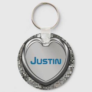Personlighjärta på Sequins Keychain Nyckelring