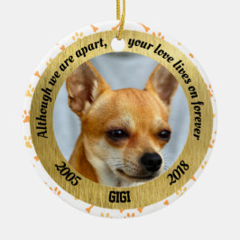 Personlighundminnesmärke, även om vi är ifrån julgransprydnad keramik