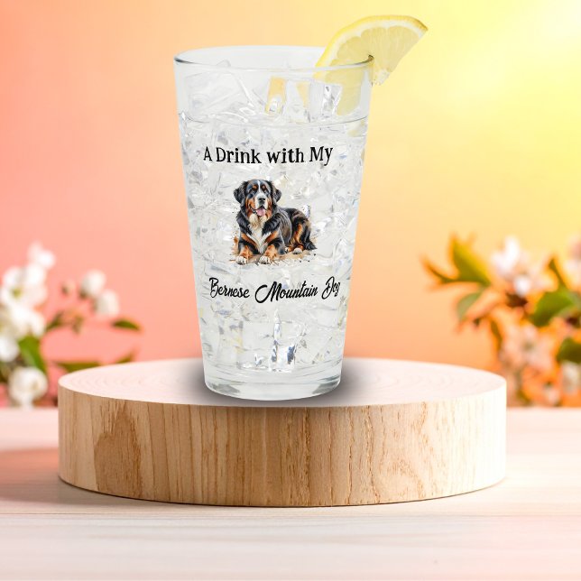 Personligisera Sennenhund Vattenfärg Glaskopp (Elegant Personalized Glass,)