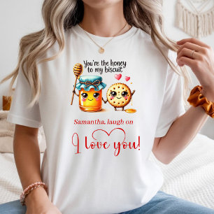 Personligiserad Alla Hjärtans Dag T-shirt för Kvin