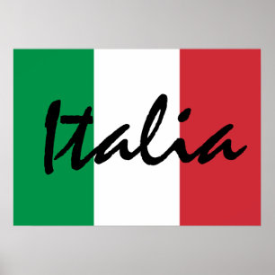 PersonligItalia italiensk flagga Poster
