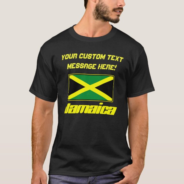 PersonligJamaica T-tröja T Shirt (Framsida)