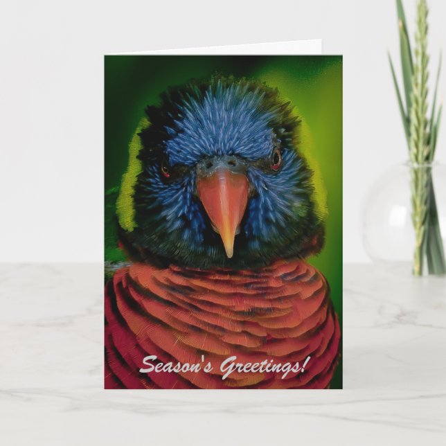 Personligjulkort - Lorikeet Helgkort (Framsida)