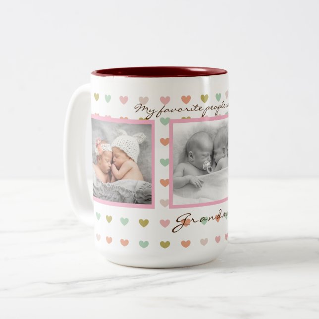 Personligkaffe koppar för mormor (Framsida vänster)