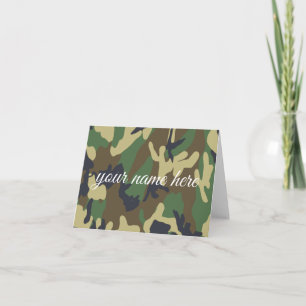 Personligkamouflage Notecards Anteckningskort