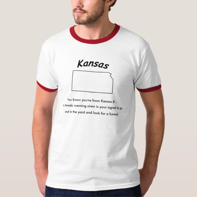 PersonligKansas skjorta Tee (Framsida)