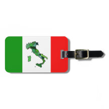 Personligkarta av italien- och italienareflaggan
