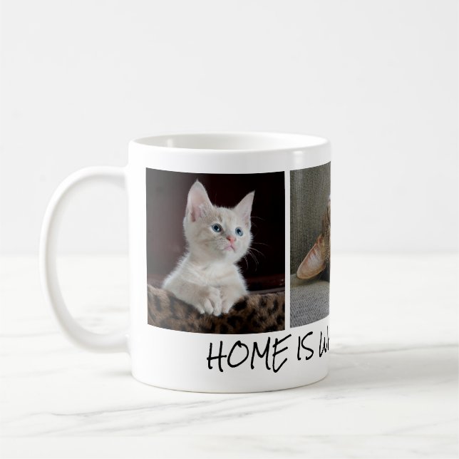 Personligkattfoto i kaffemugg (Vänster)