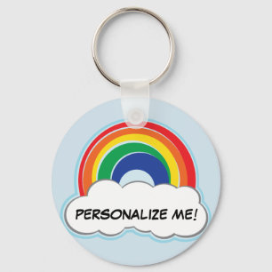Personligkeychain för REGNBÅGE Nyckelring