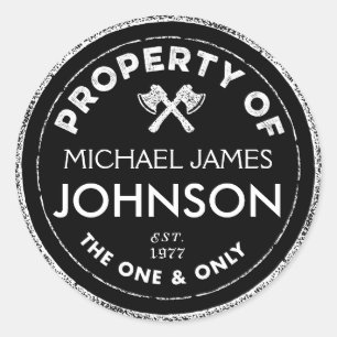 Personligklistermärkear Runt Klistermärke