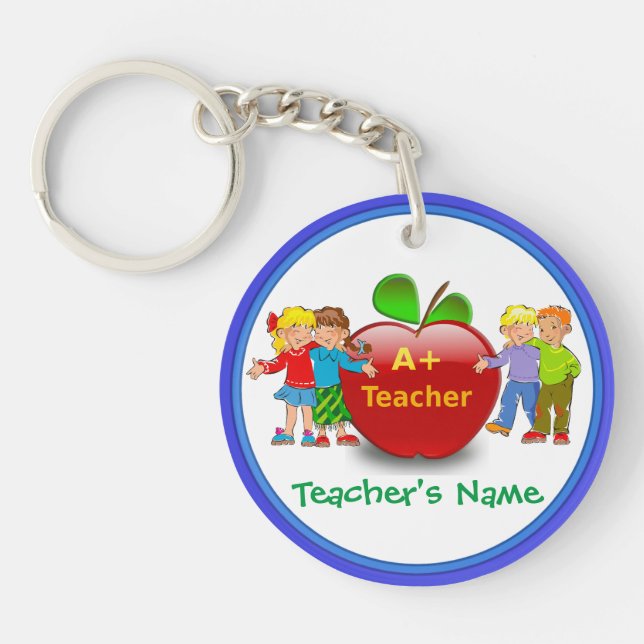 Personliglärare Keychains med lärare NAMN (Framsidan)