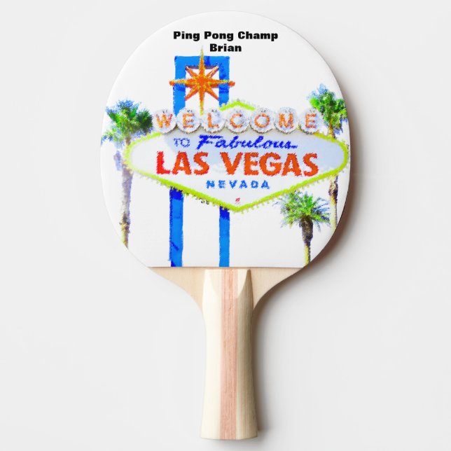 PersonligLas Vegas mästare Pingisracket (Framsidan)