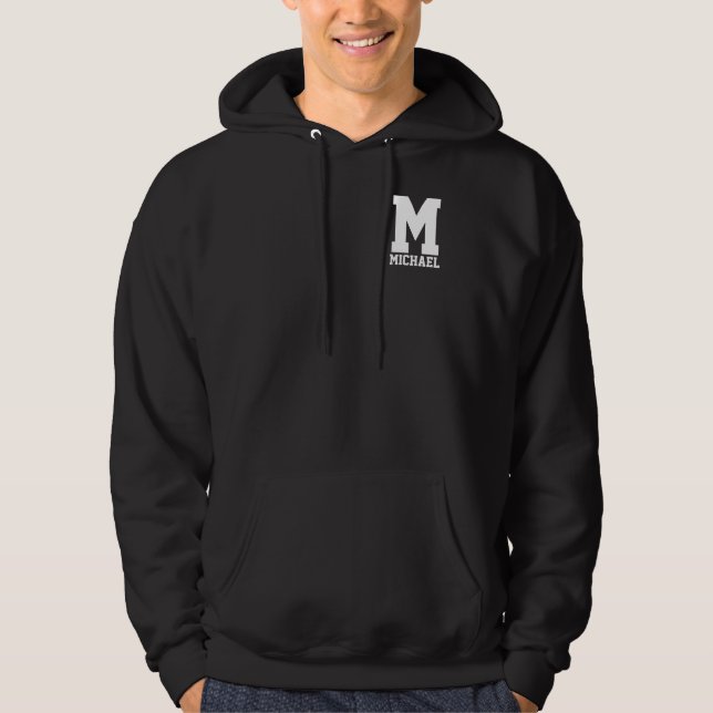 PersonligLettermanMonogram Sweatshirt Med Luva (Framsida)